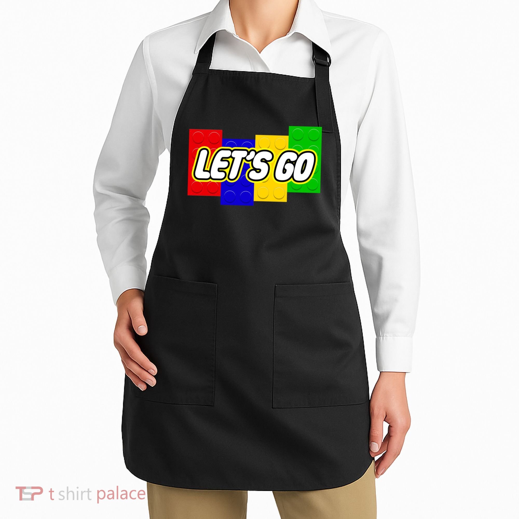 Let's Go Spoof Parody Logo Apron