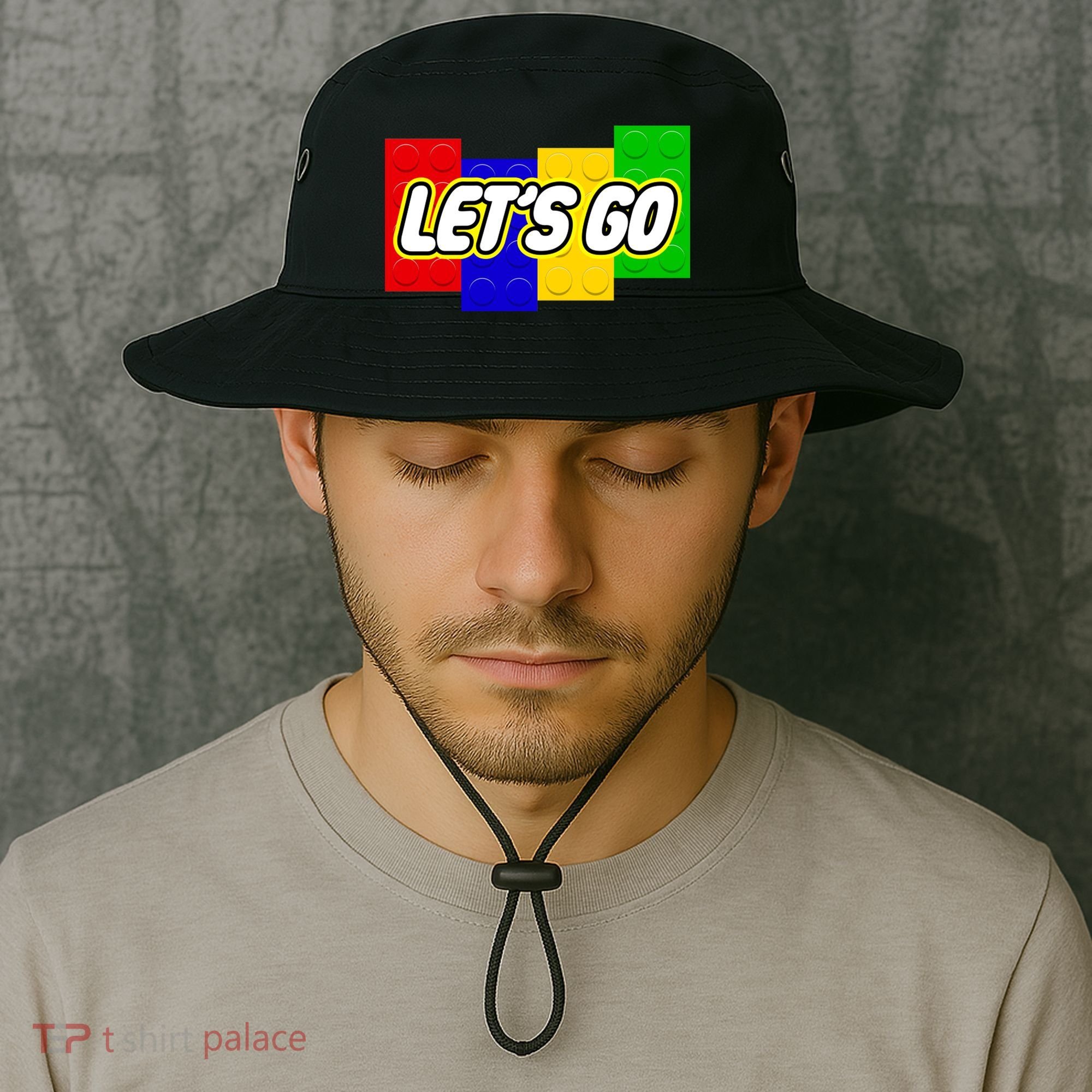 Let's Go Spoof Parody Logo Bucket Hat