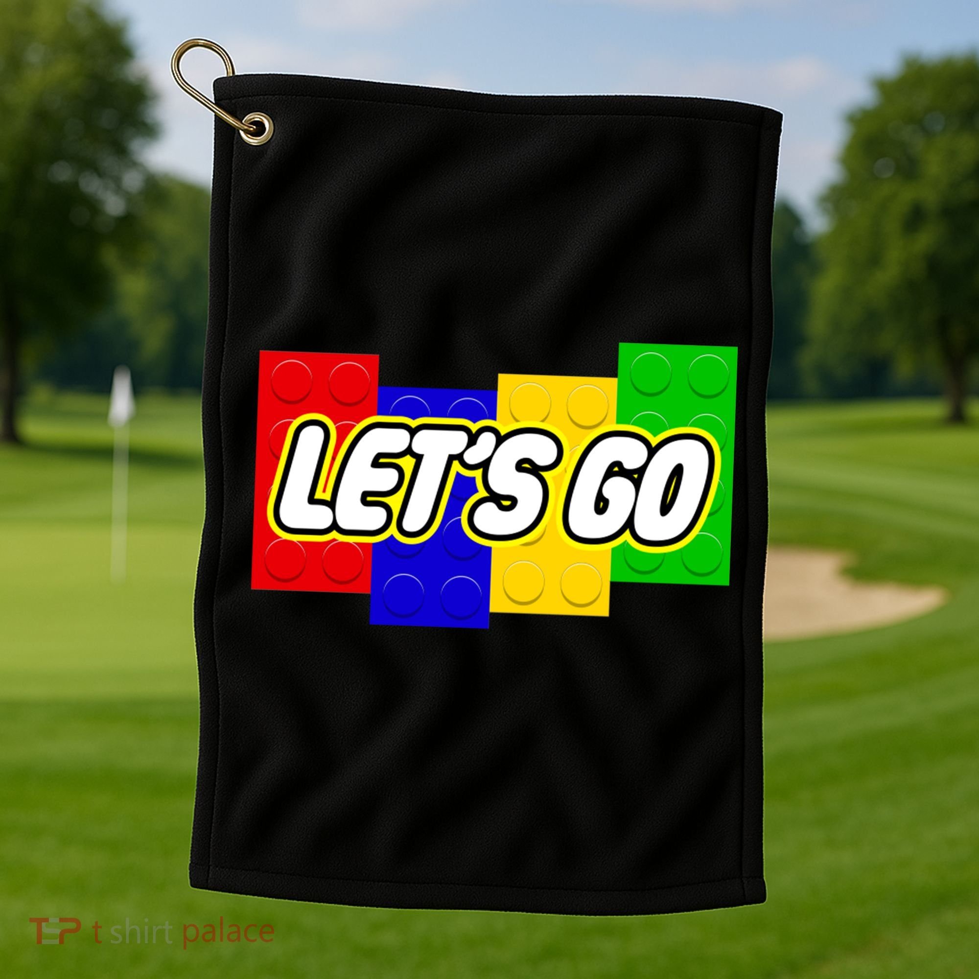 Let's Go Spoof Parody Logo Golf Towel