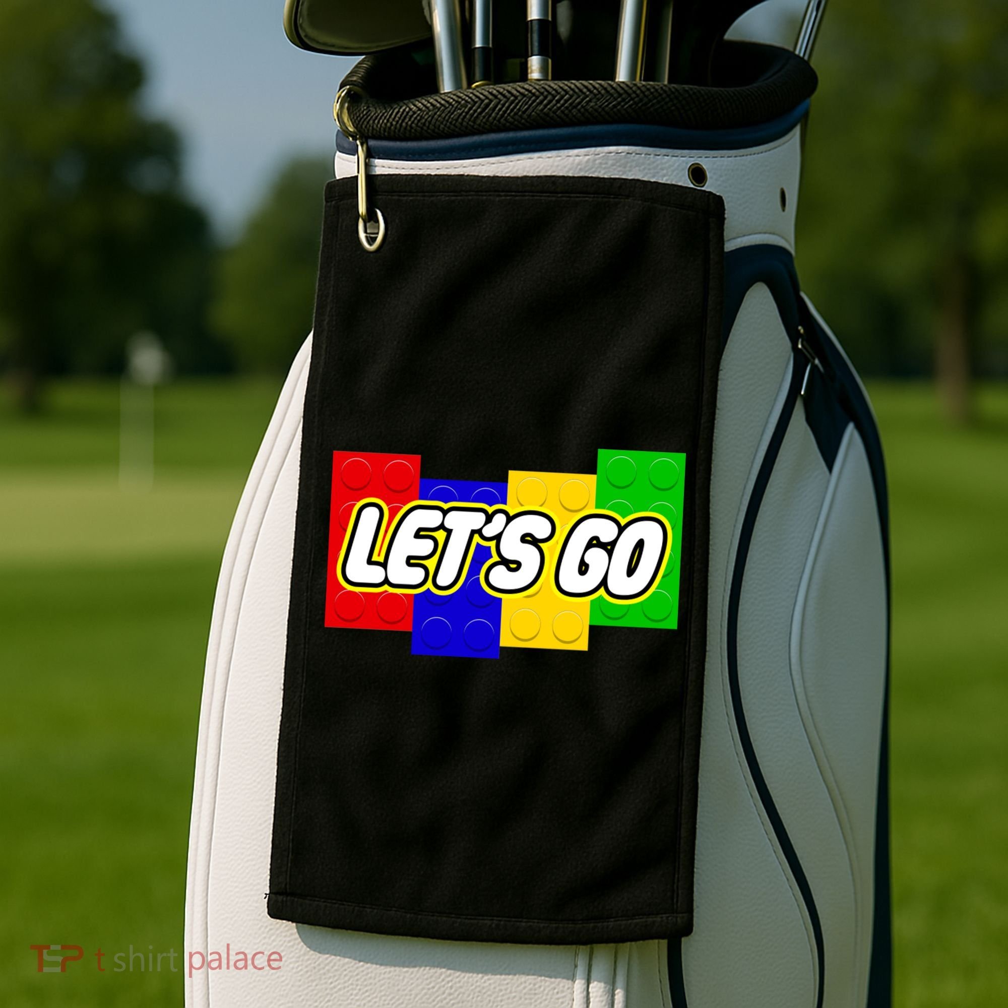 Let's Go Spoof Parody Logo Golf Towel