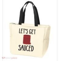Let's Get Sauced  Funny Get Sauced Thanksgiving  Tote Bag thumb 3