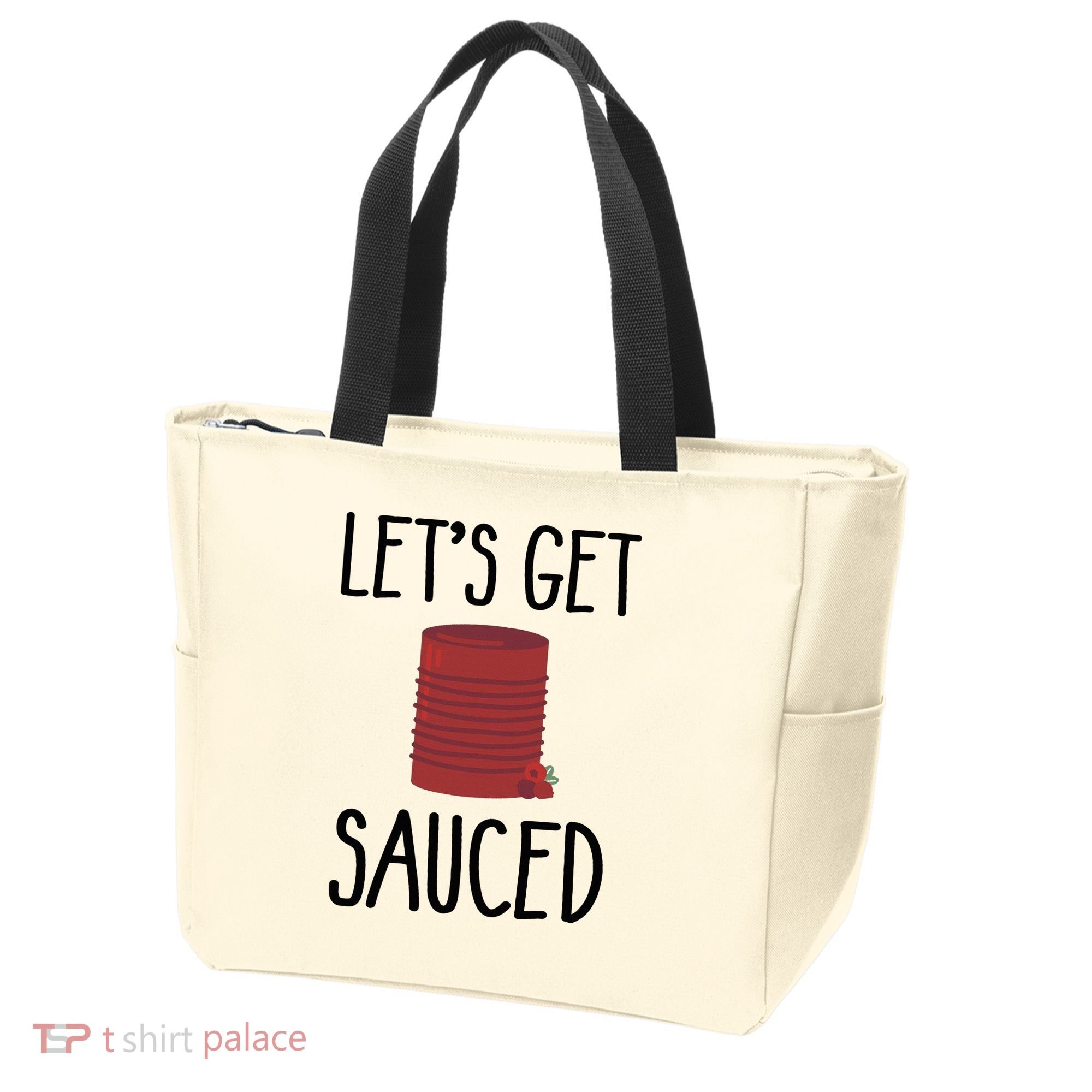 Let's Get Sauced  Funny Get Sauced Thanksgiving  Tote Bag
