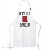 Let's Get Sauced  Funny Get Sauced Thanksgiving  Apron thumb 0