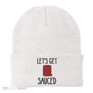 Let's Get Sauced  Funny Get Sauced Thanksgiving  Beanie