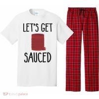 Let's Get Sauced  Funny Get Sauced Thanksgiving  Pajama Set thumb 0
