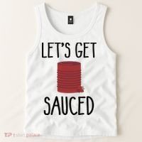 Let's Get Sauced  Funny Get Sauced Thanksgiving  Tank Top thumb 2