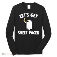 Lets Get Sheet Faced Beer Funny Halloween Costume Funny Long Sleeve Shirt thumb 0