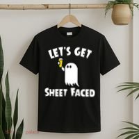 Lets Get Sheet Faced Beer Funny Halloween Costume Funny T-Shirt thumb 2