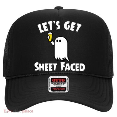 Lets Get Sheet Faced Beer Funny Halloween Costume Funny Hat