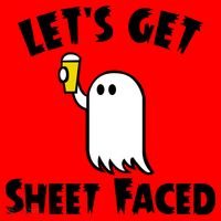Lets Get Sheet Faced Beer Funny Halloween Costume Funny Santa Hat thumb 1