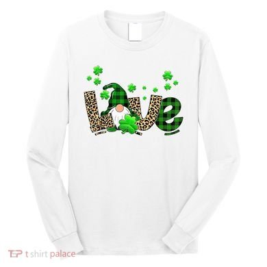 Love Gnome St Patrick's Day Long Sleeve Shirt