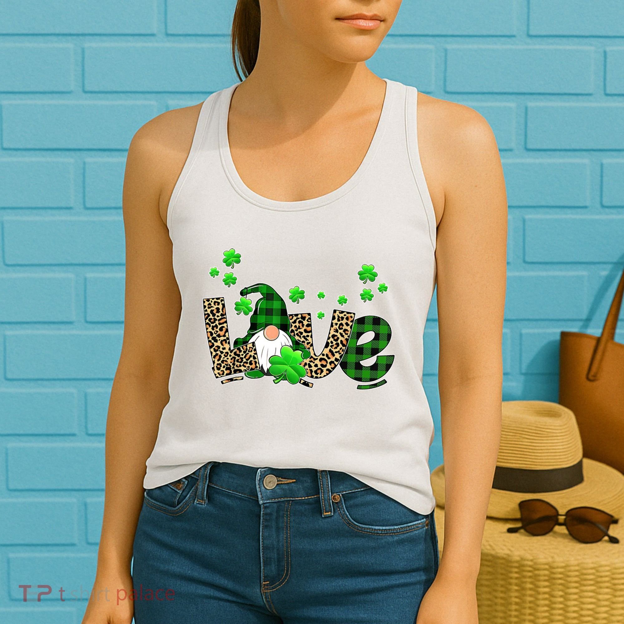 Love Gnome St Patrick's Day Women's Tank Top
