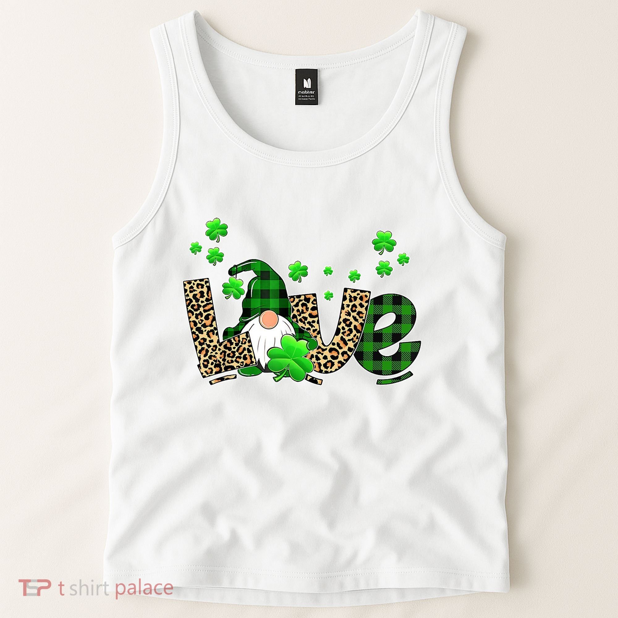 Love Gnome St Patrick's Day Tank Top