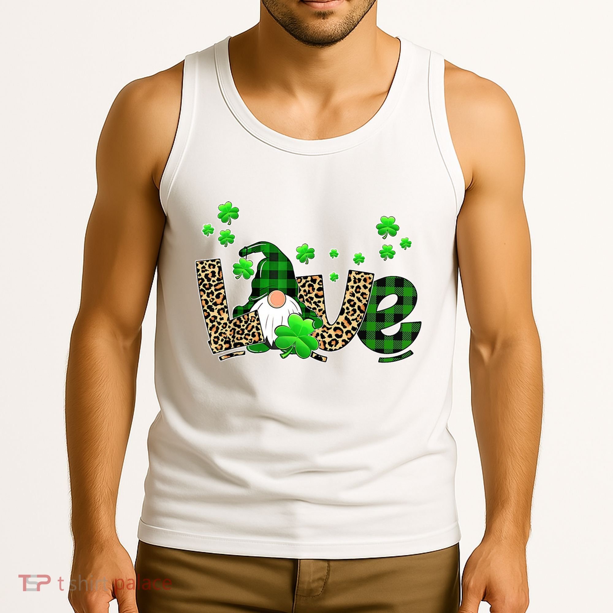 Love Gnome St Patrick's Day Tank Top