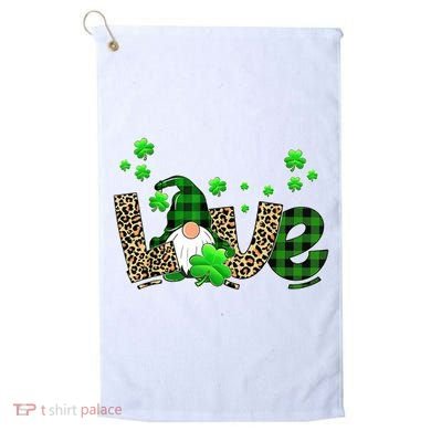 Love Gnome St Patrick's Day Golf Towel