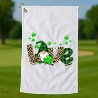 Love Gnome St Patrick's Day Golf Towel thumb 1