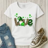 Love Gnome St Patrick's Day Women's T-Shirt thumb 3