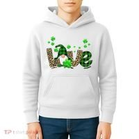 Love Gnome St Patrick's Day Kids Hoodie thumb 4