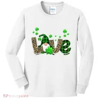 Love Gnome St Patrick's Day Kids Long Sleeve Shirt thumb 0