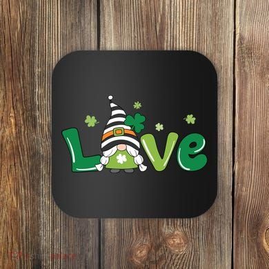 Love Gnome St Patrick's Day Holiday Coaster