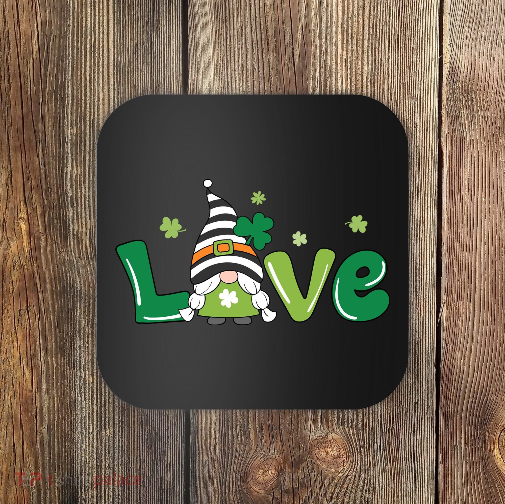 Love Gnome St Patrick's Day Holiday Coaster