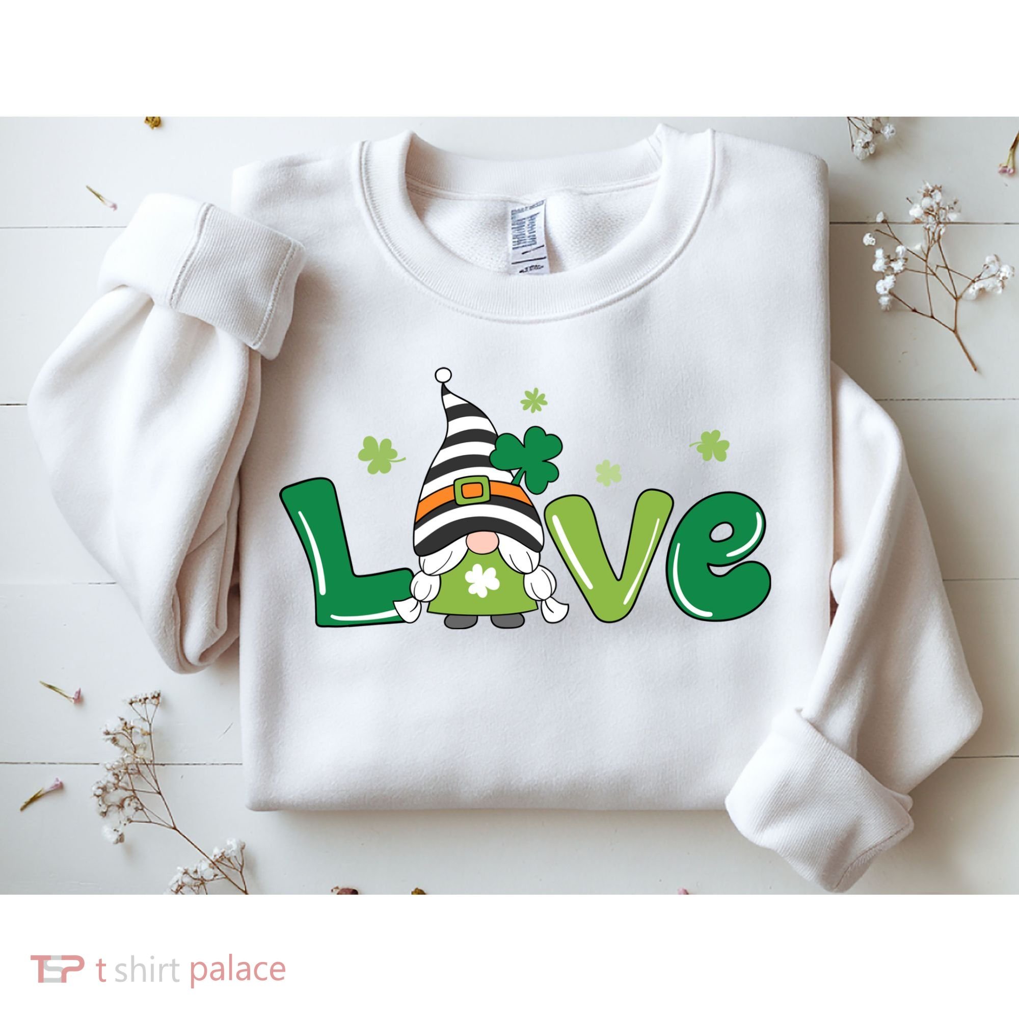 Love Gnome St Patrick's Day Holiday Sweatshirt