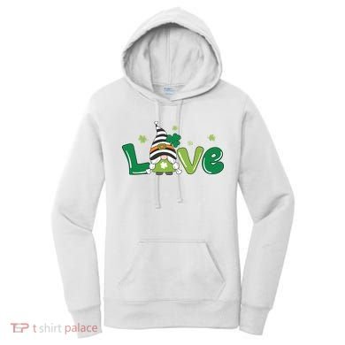 Love Gnome St Patrick's Day Holiday Women's Hoodie