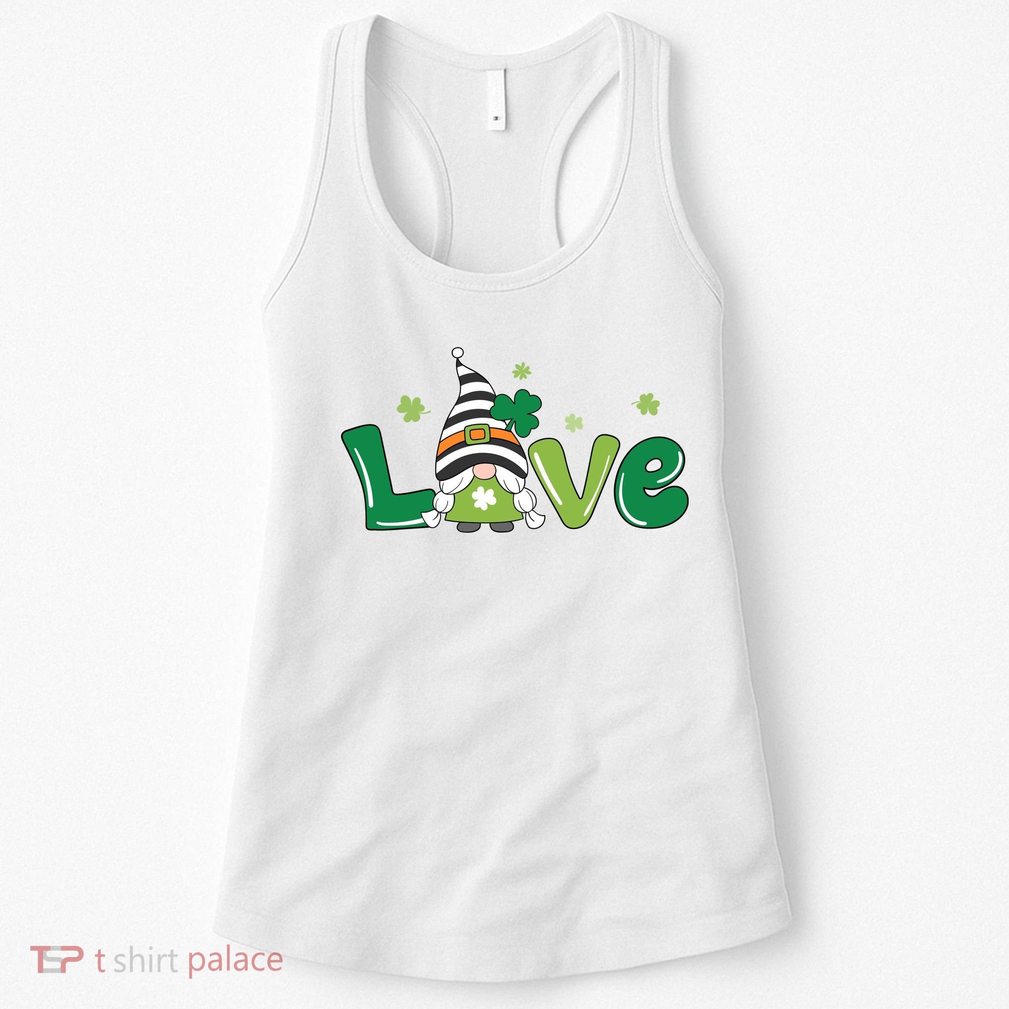 Love Gnome St Patrick's Day Holiday Women's Tank Top
