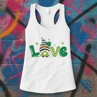 Love Gnome St Patrick's Day Holiday Women's Tank Top thumb 3