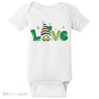 Love Gnome St Patrick's Day Holiday Baby Bodysuit thumb 0