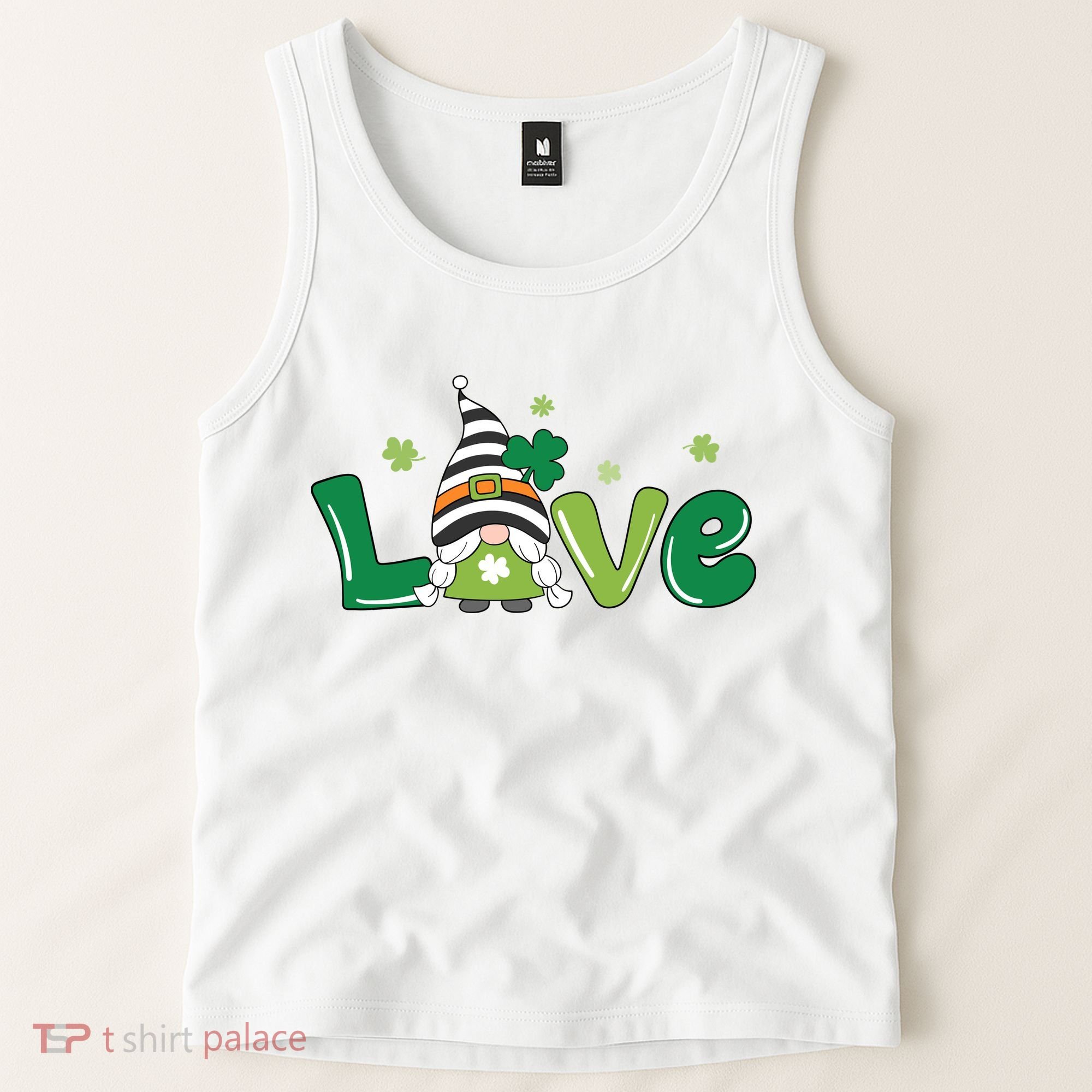 Love Gnome St Patrick's Day Holiday Tank Top
