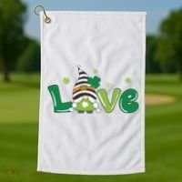 Love Gnome St Patrick's Day Holiday Golf Towel thumb 1