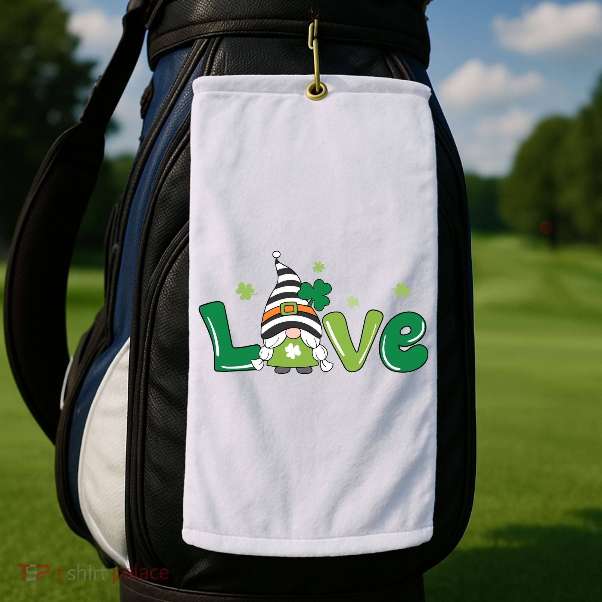 Love Gnome St Patrick's Day Holiday Golf Towel