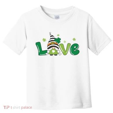 Love Gnome St Patrick's Day Holiday Toddler T-Shirt