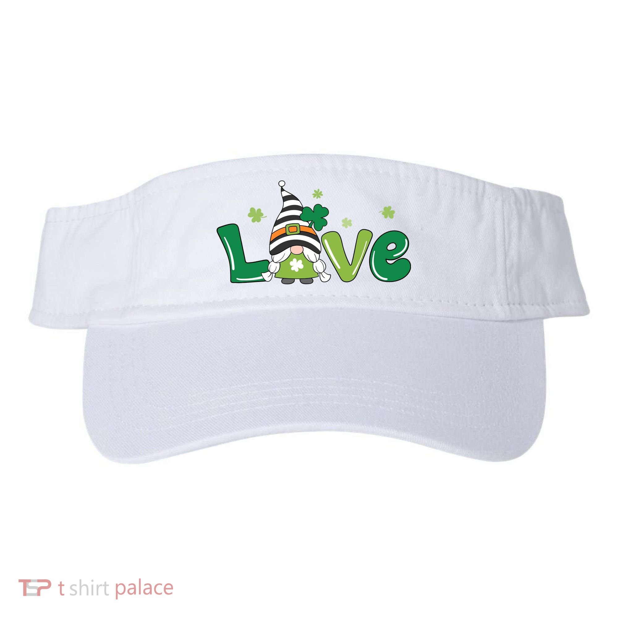 Love Gnome St Patrick's Day Holiday Visor