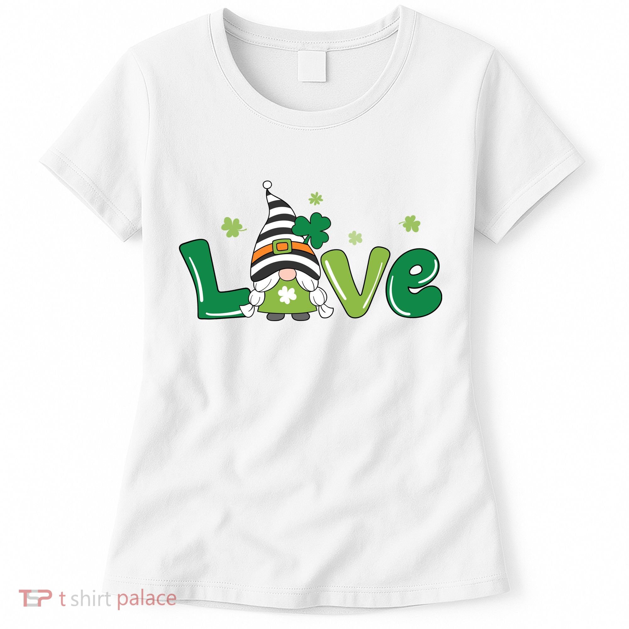 Love Gnome St Patrick's Day Holiday Women's T-Shirt