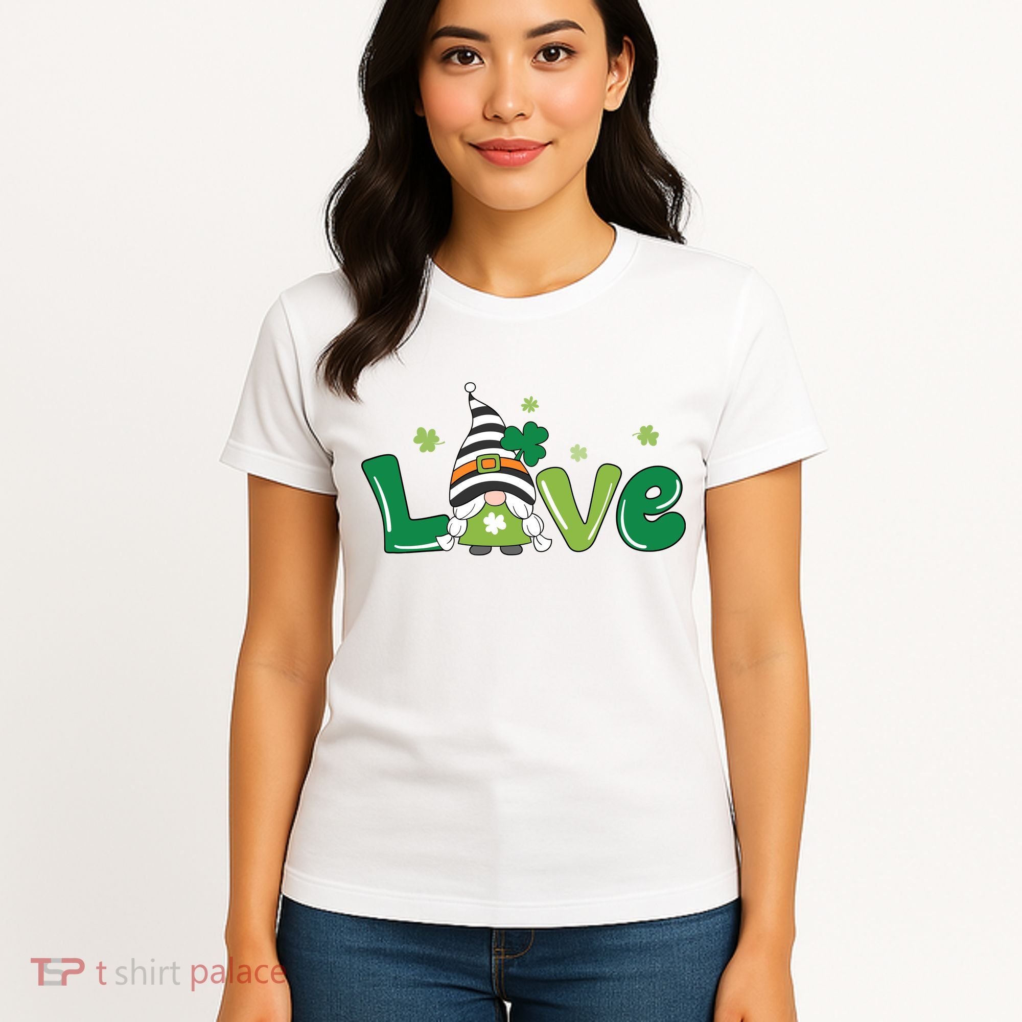 Love Gnome St Patrick's Day Holiday Women's T-Shirt
