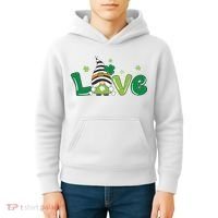 Love Gnome St Patrick's Day Holiday Kids Hoodie thumb 4