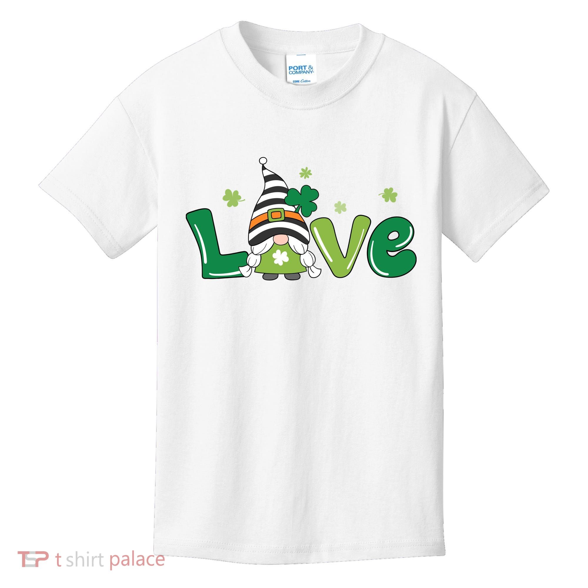 Love Gnome St Patrick's Day Holiday Kids T-Shirt