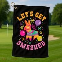 Let's Get Smashed Pinata Golf Towel thumb 1