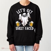 Lets Get Sheet Faced Boo Beer Halloween Women's Sweatshirt thumb 0