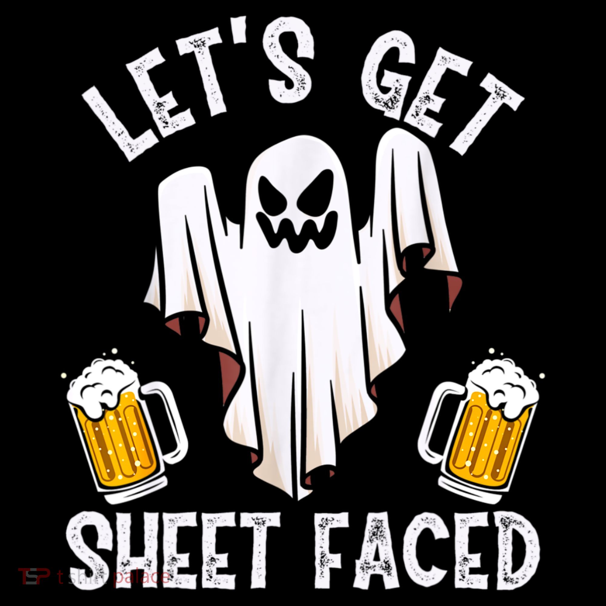 Lets Get Sheet Faced Boo Beer Halloween Sweatshirt