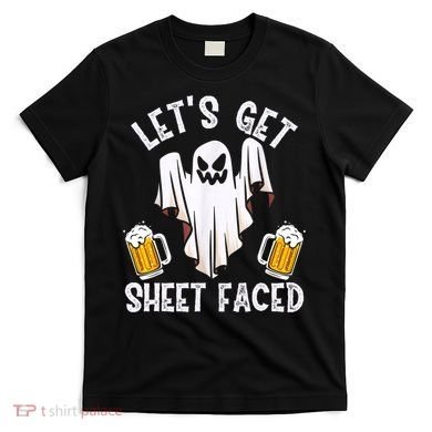 Lets Get Sheet Faced Boo Beer Halloween T-Shirt