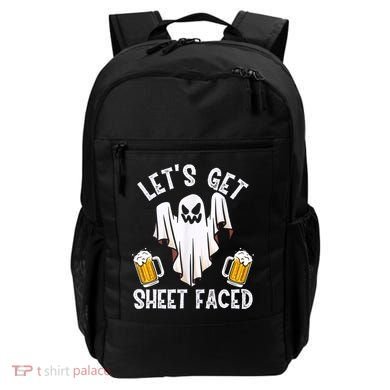 Lets Get Sheet Faced Boo Beer Halloween Backpack