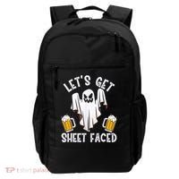 Lets Get Sheet Faced Boo Beer Halloween Backpack thumb 0