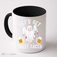 Lets Get Sheet Faced Boo Beer Halloween Coffee Mug thumb 0