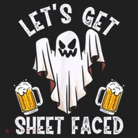 Lets Get Sheet Faced Boo Beer Halloween Beanie thumb 2
