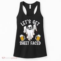 Lets Get Sheet Faced Boo Beer Halloween Women's Tank Top thumb 0