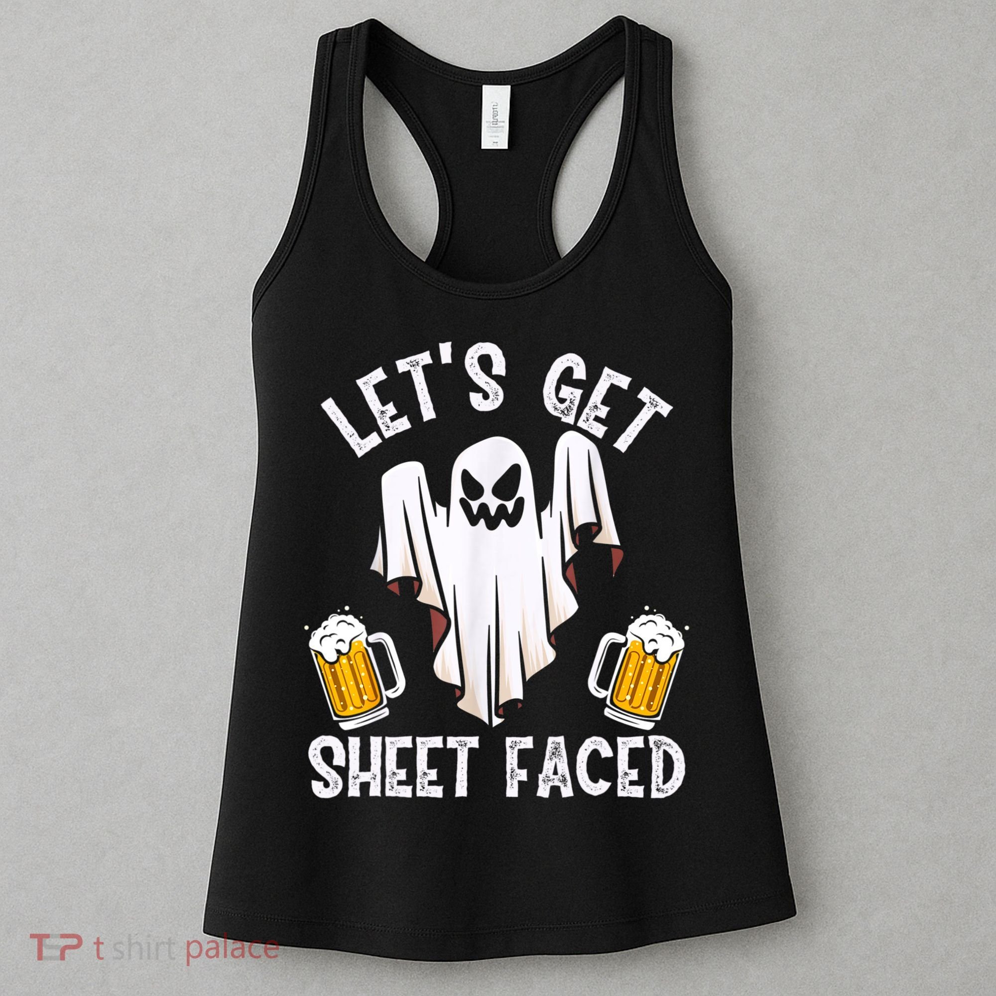 Lets Get Sheet Faced Boo Beer Halloween Women's Tank Top