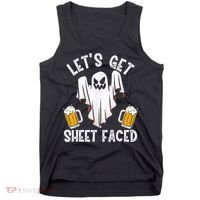 Lets Get Sheet Faced Boo Beer Halloween Tank Top thumb 0